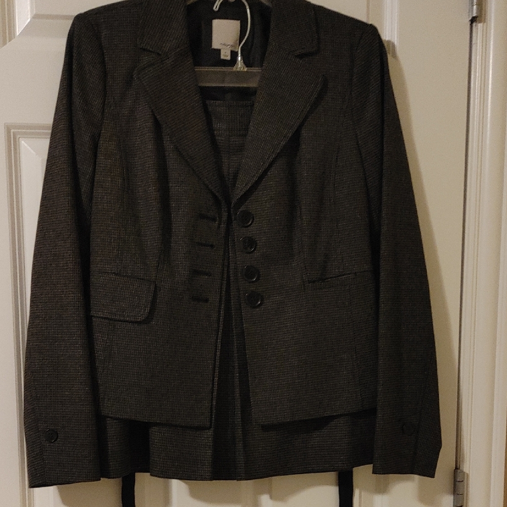 Halogen Charcoal Jacket And Skirt